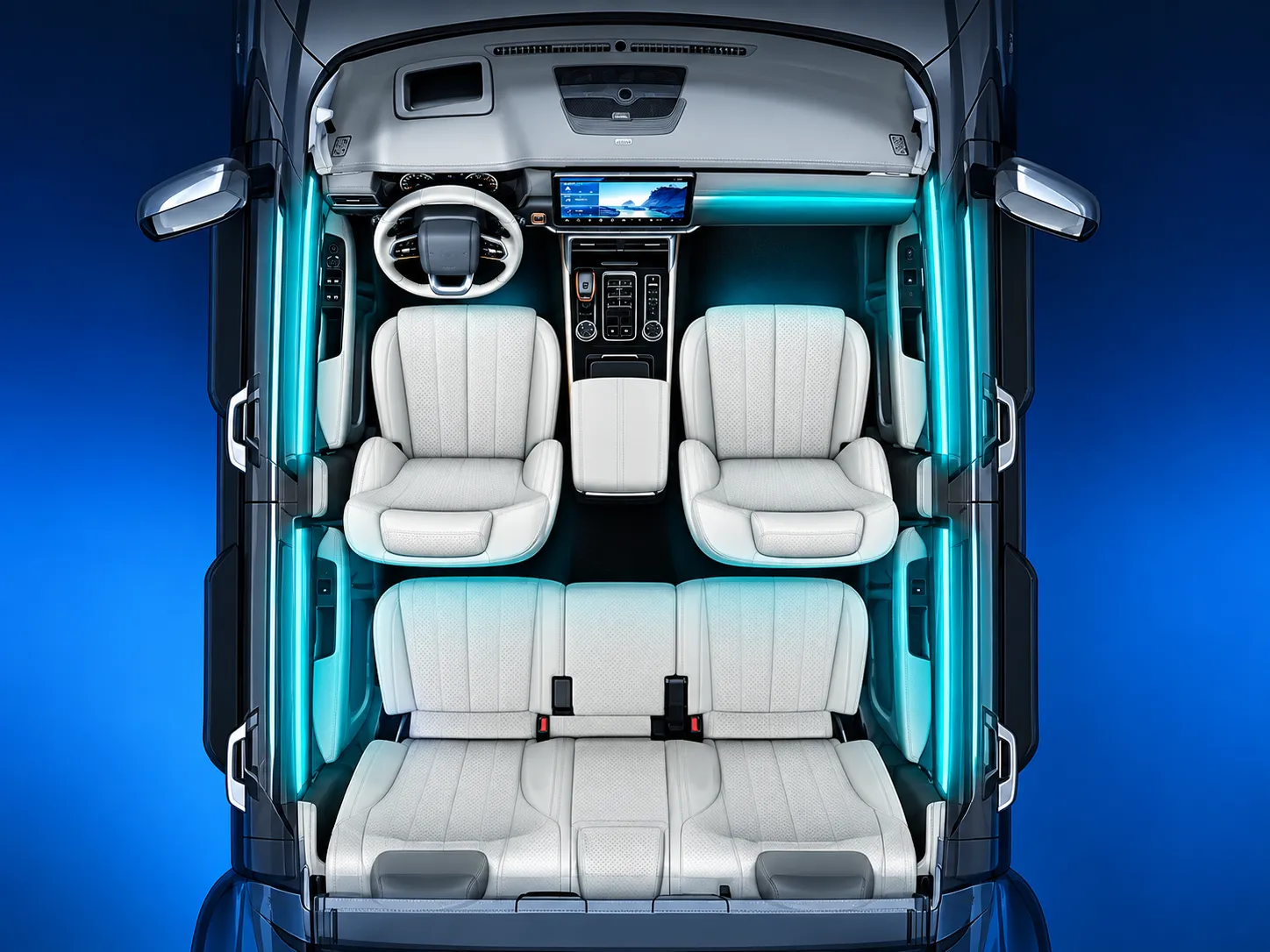 Tunland V9 rear cabin seats and leather trim