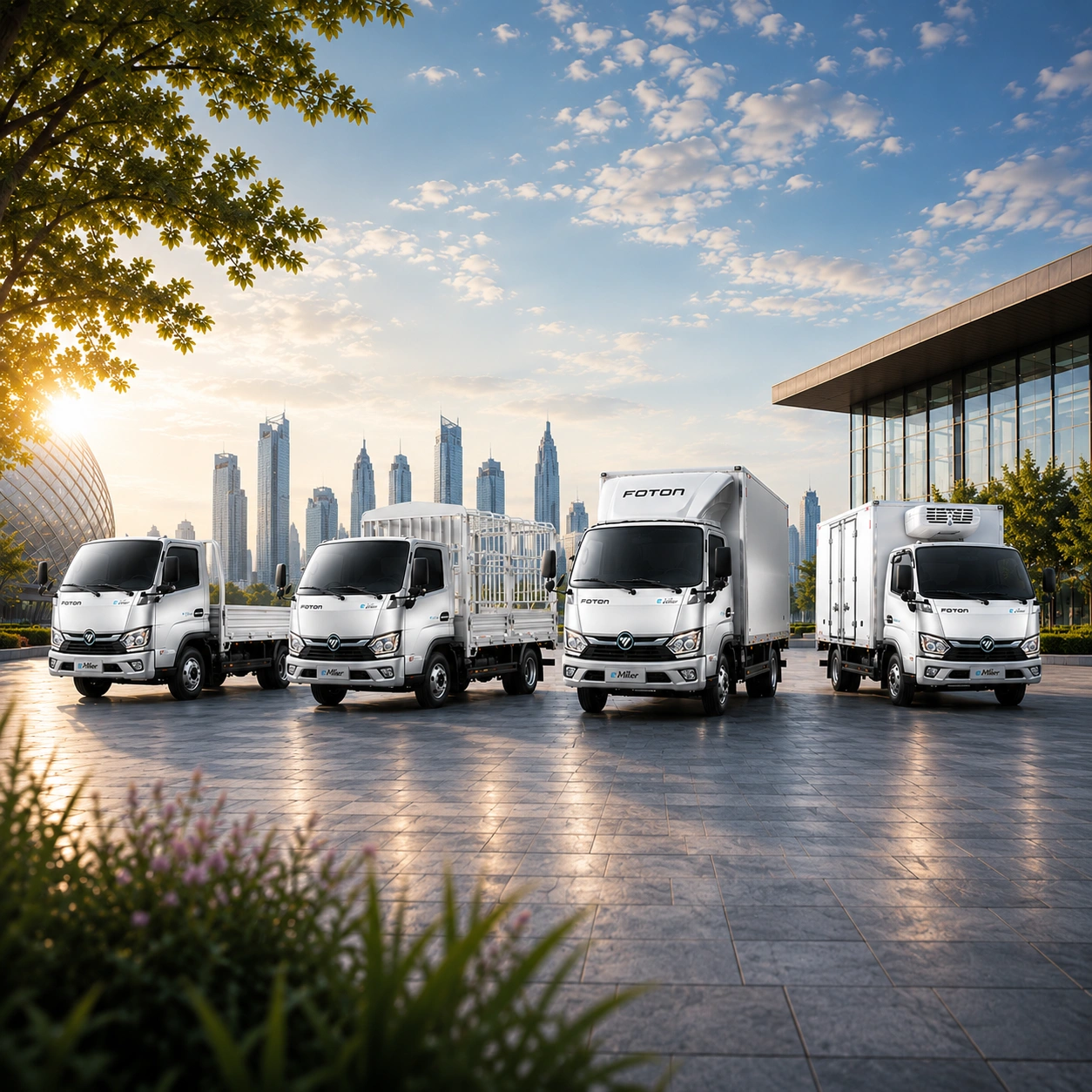 E Miler driving through a forest riverbed